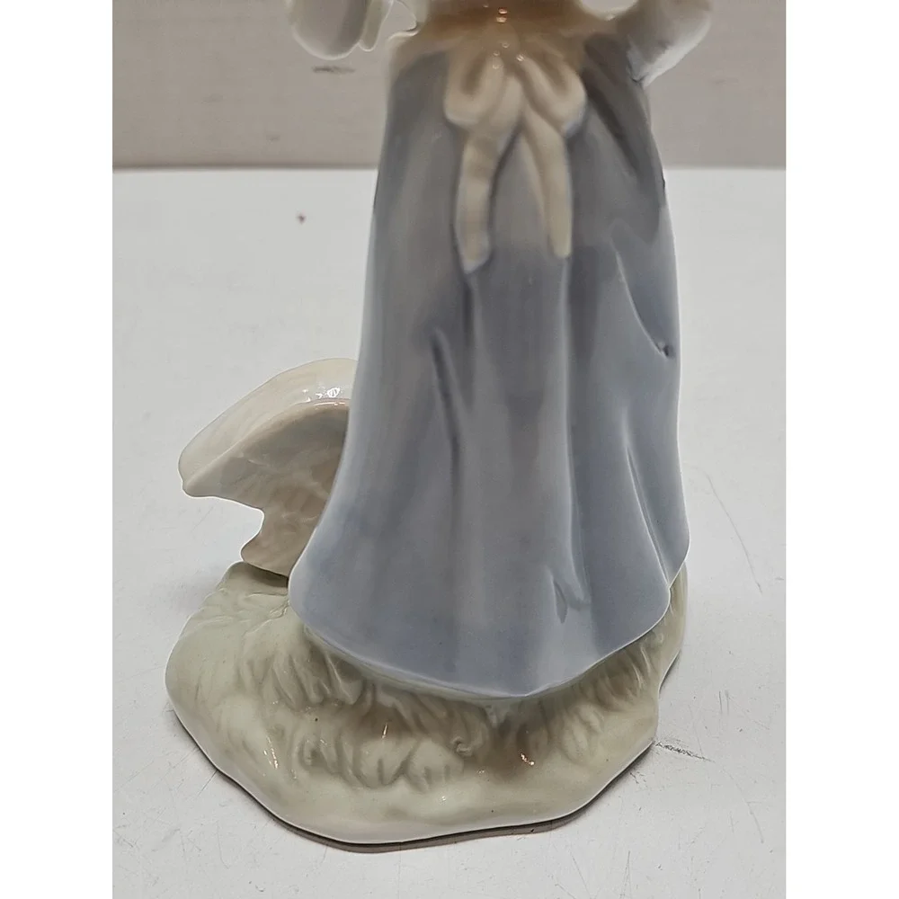 Porcelain Girl with goose Shepherdess collectible figurine vintage